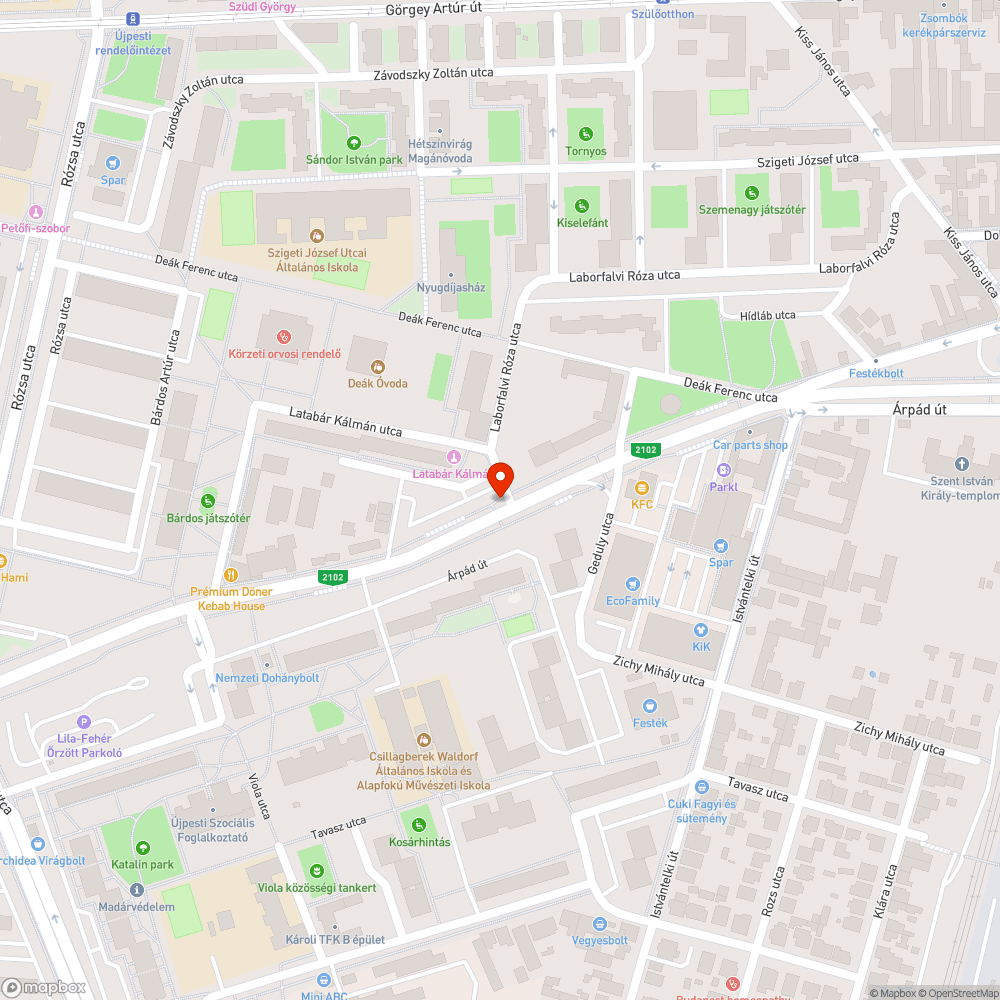 Elhagyott Alfa Romeo az Árpád úton bejelentés helye