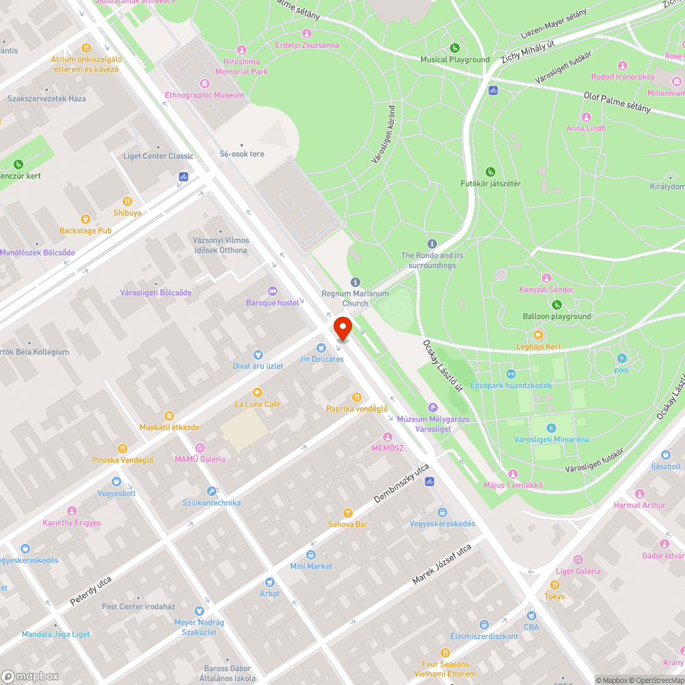 Visszatérő járdán parkolás Dózsa Gy. út 76. bejelentés helye