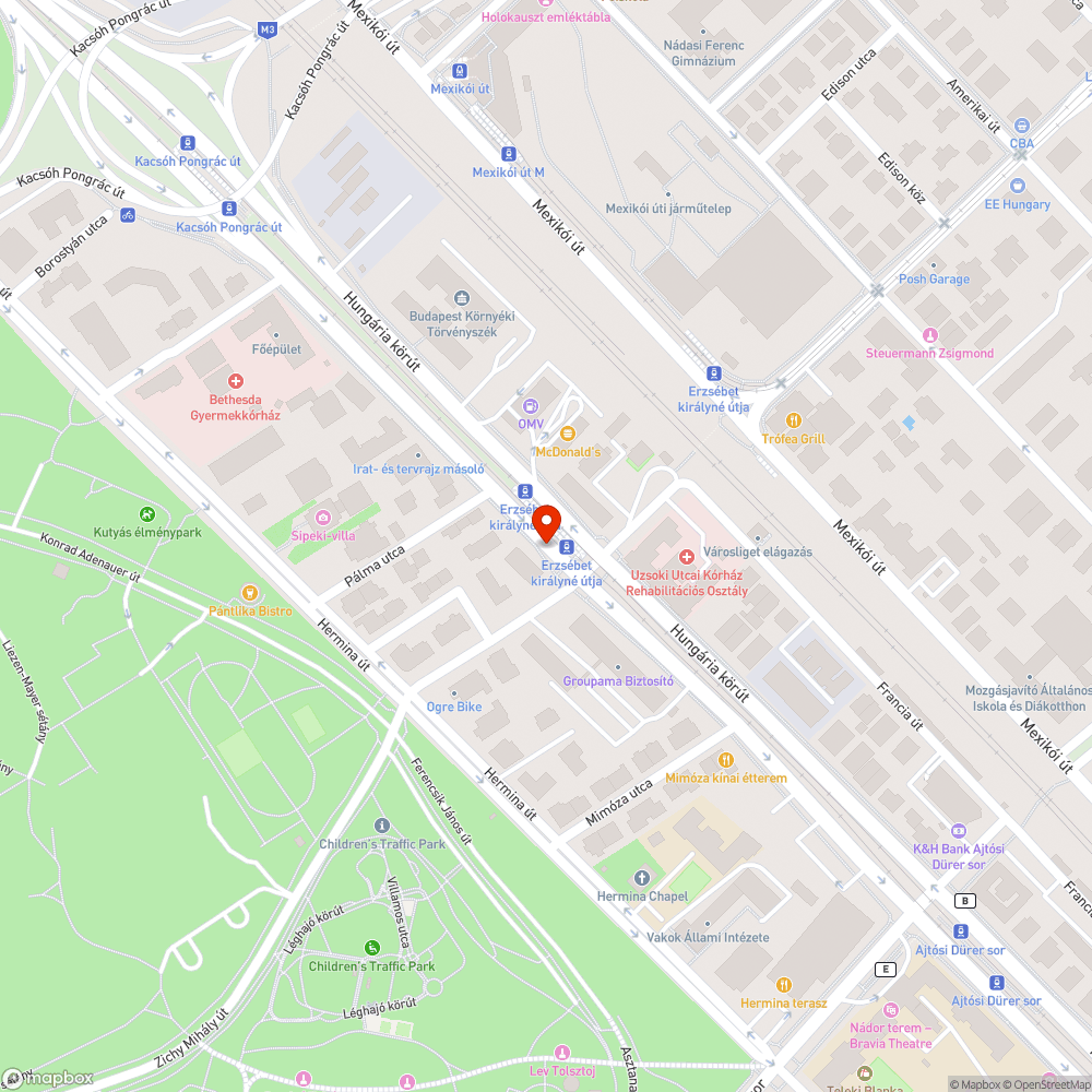 Üres fa hely bejelentés helye