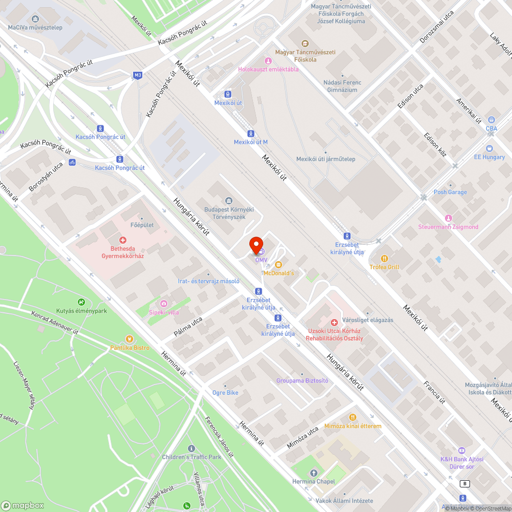 Üres fa helyek a Hungária krt.-on bejelentés helye