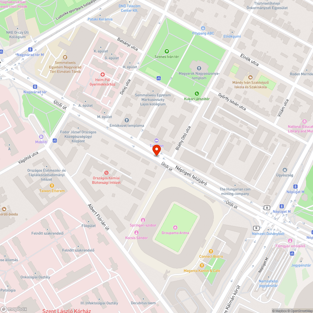 Nem rendezett járda felbontás az üllői úti járdán bejelentés helye