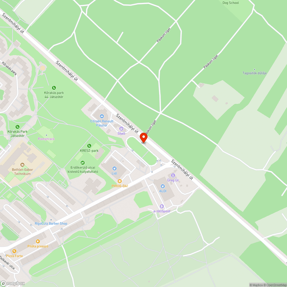 Szemetes buszmegálló bejelentés helye