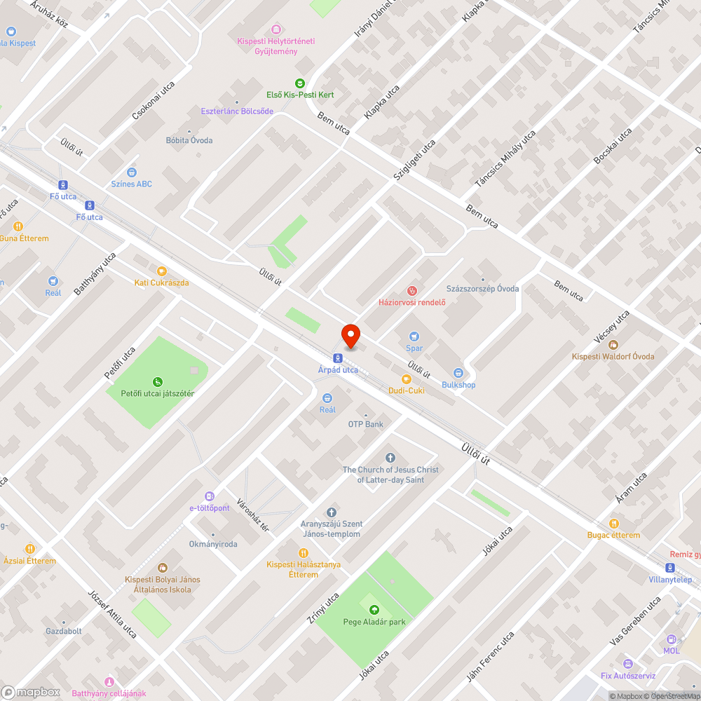 Bokrokkal benőtt járda bejelentés helye