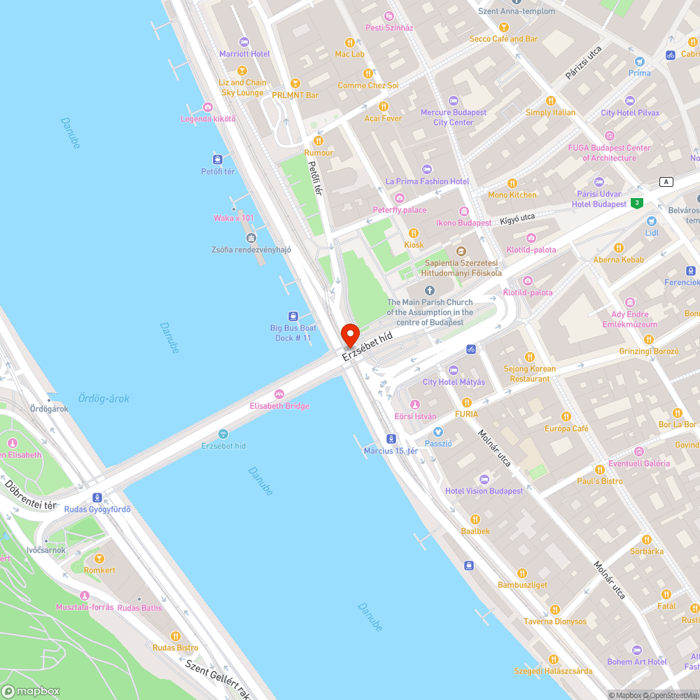 Elhanyagolt korlát az erzsébet híd pesti hídfője alatt. bejelentés helye