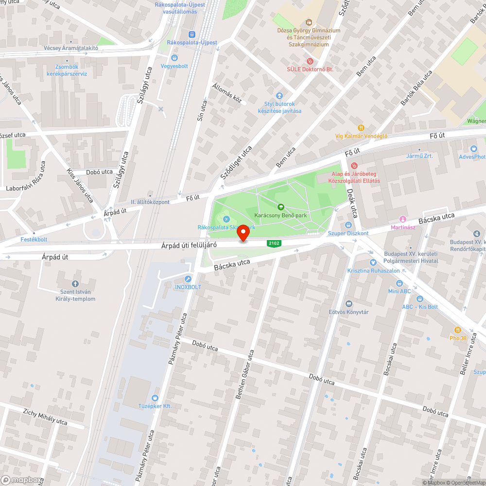 Kiégett Roncs autó, szemét bejelentés helye