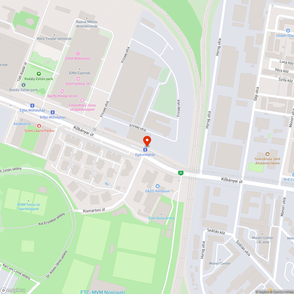 Elkoszolódott villamosmegálló tábla bejelentés helye