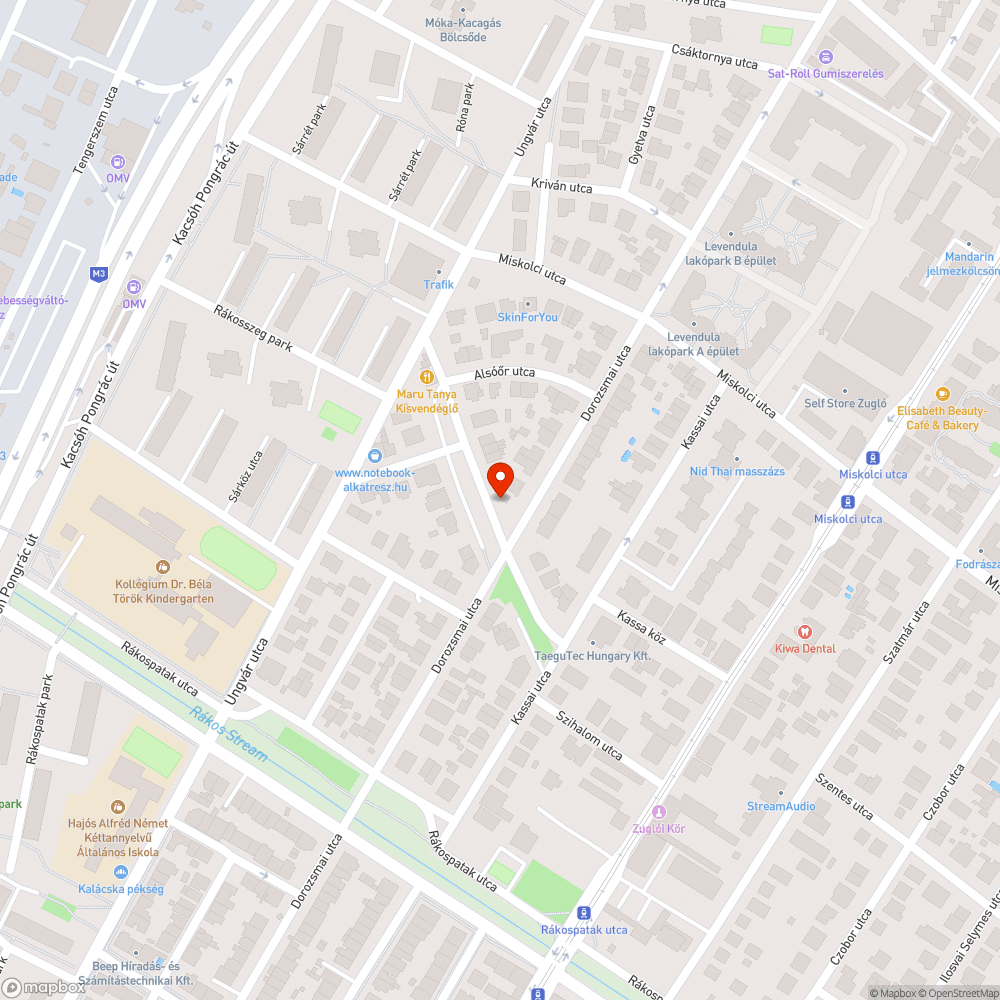 Kiégett izzó az egyik oszlopon a Rákosszeg utcában bejelentés helye