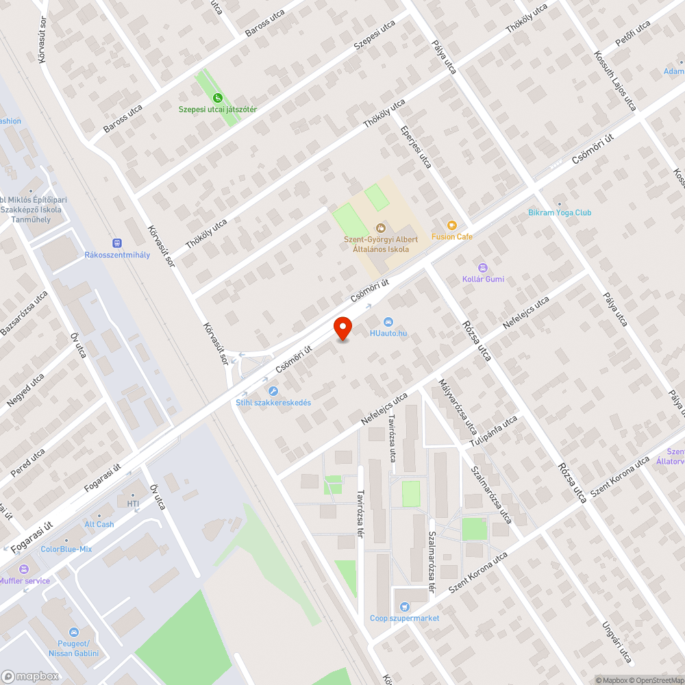 Kátyús  közúti felüljáró bejelentés helye