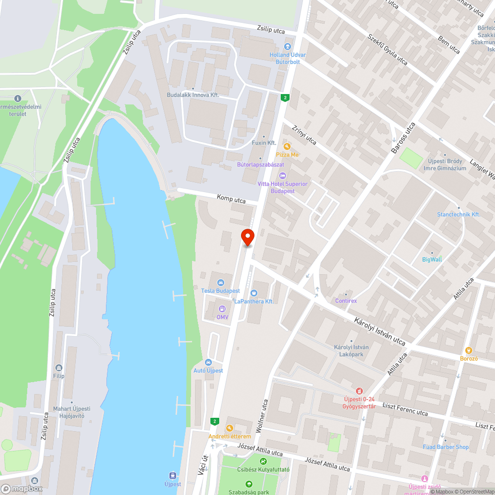 Folyamatosan megújuló kátyú bejelentés helye