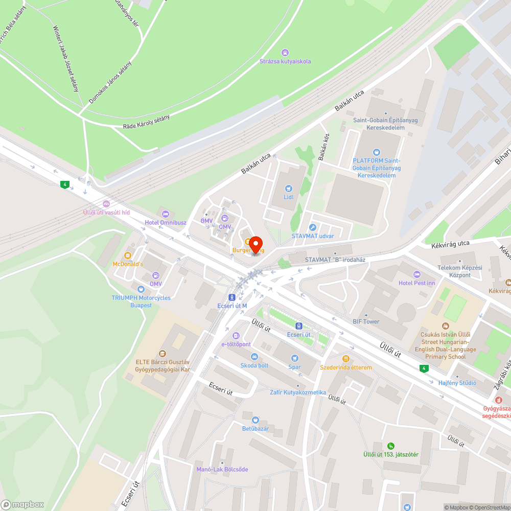 Magas padkák az Üllői út ceglédi út Sarkán a Burger King mellett bejelentés helye