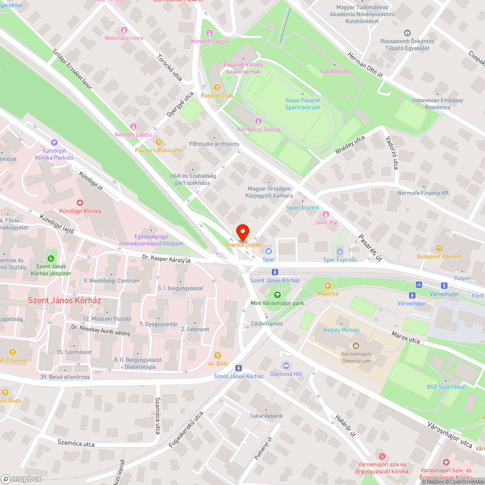 Eldugult víznyelő a Szent János kórháznál + továbbiak bejelentés helye