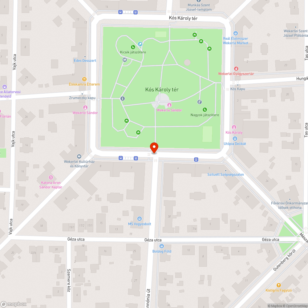 Kátyú bejelentés helye