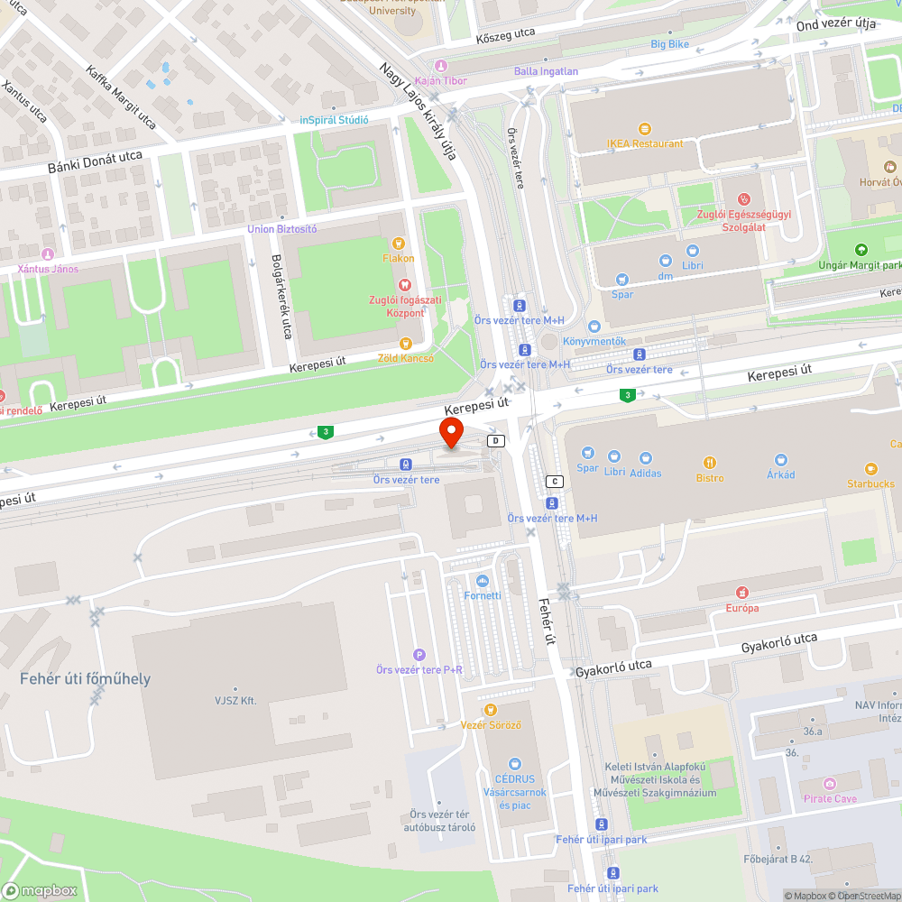 Itt is villog bejelentés helye