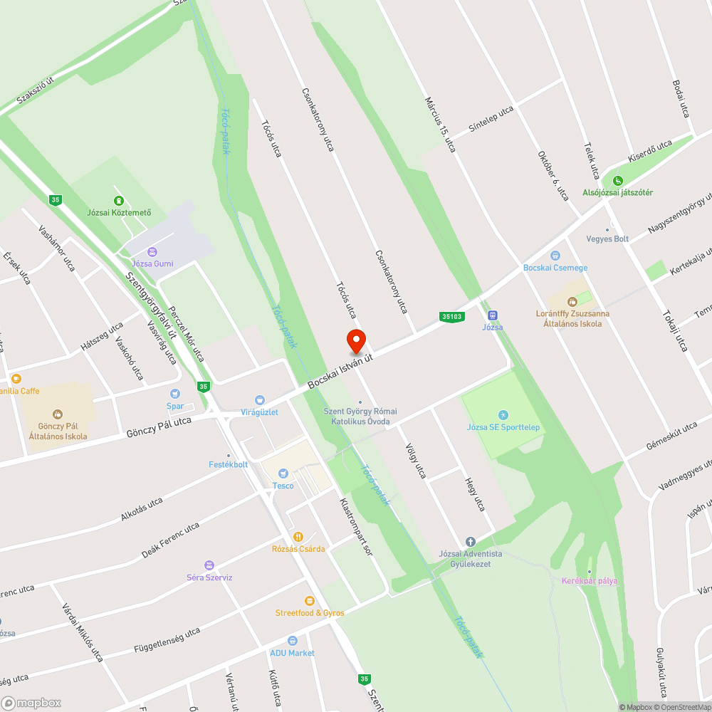 Hiányzó zebra bejelentés helye