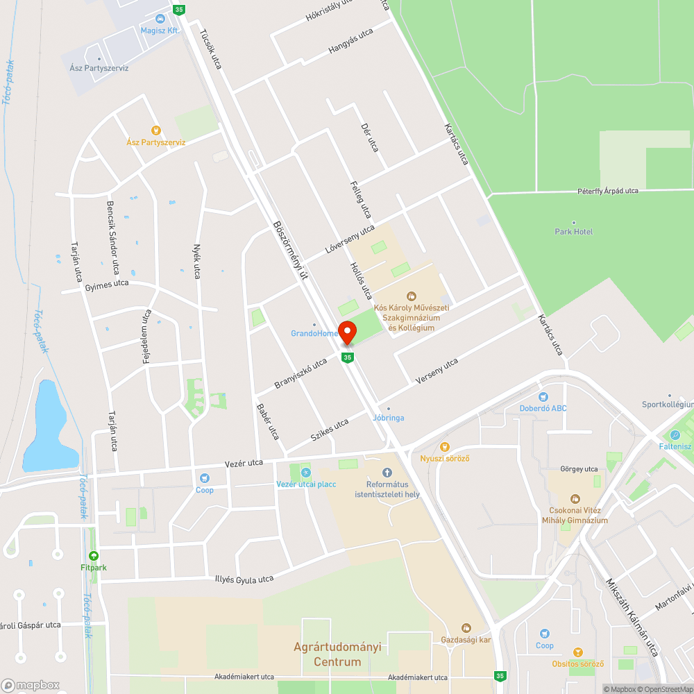 Veszélyes kanyarodó sáv bejelentés helye