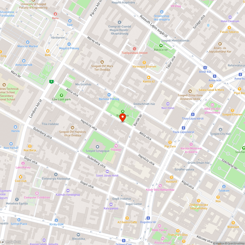 Botlásveszély a Bartók téri megállóban II. bejelentés helye