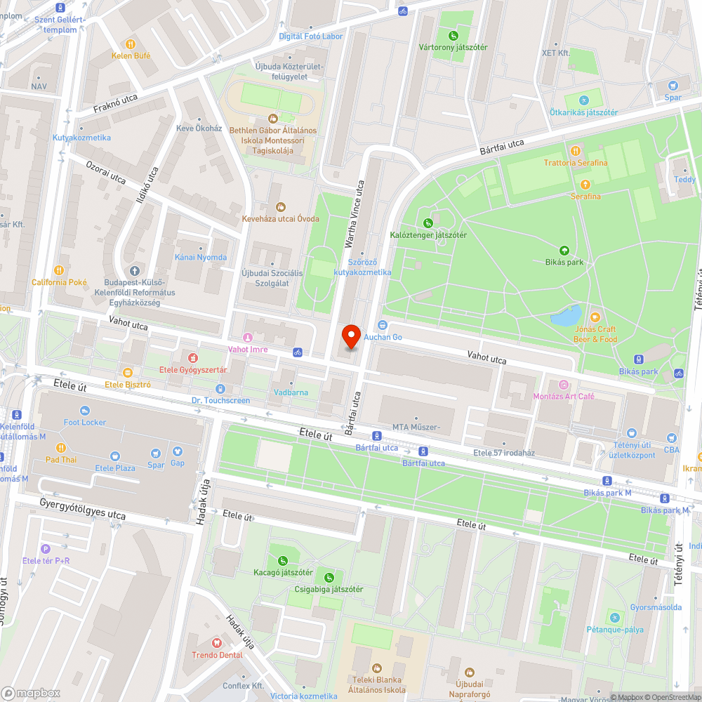 Bártfai utca, torzó épület, életveszélyes bejelentés helye