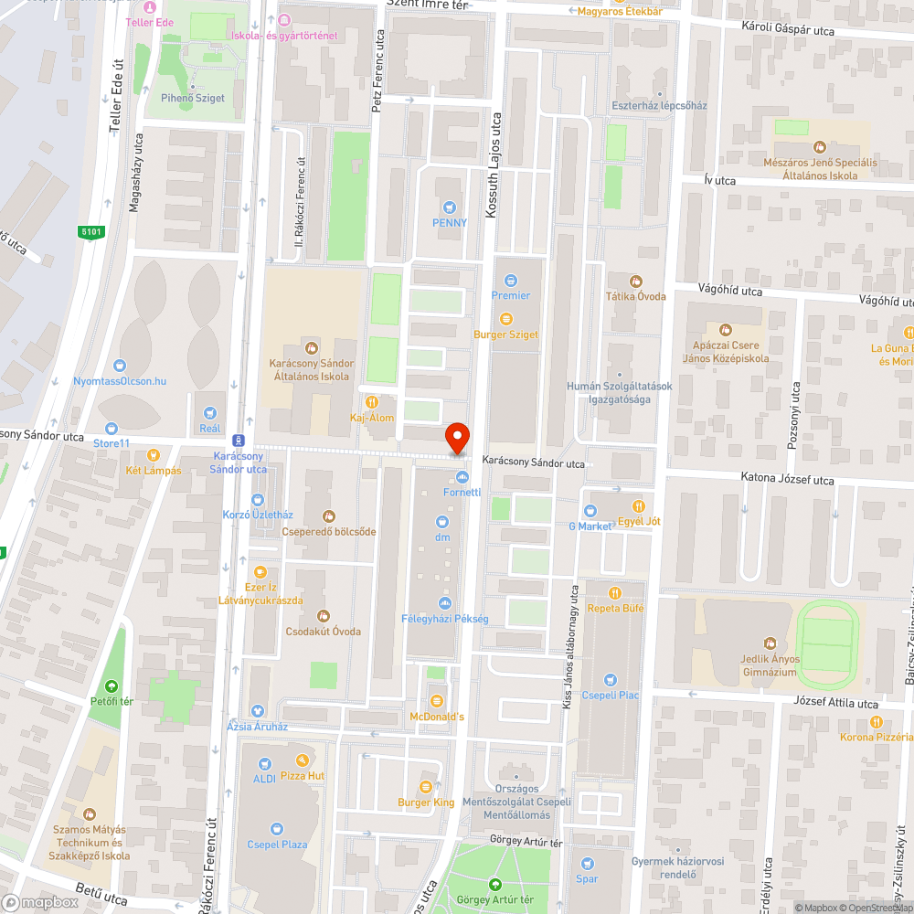 Sétáló utcai fa pótlása bejelentés helye