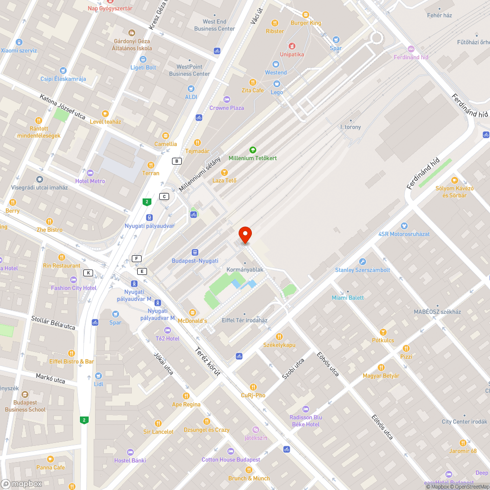 Kikapcsolt kijelző bejelentés helye