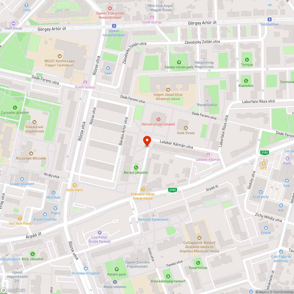 Gyalogos átvezetést blokkoló parkolás bejelentés helye