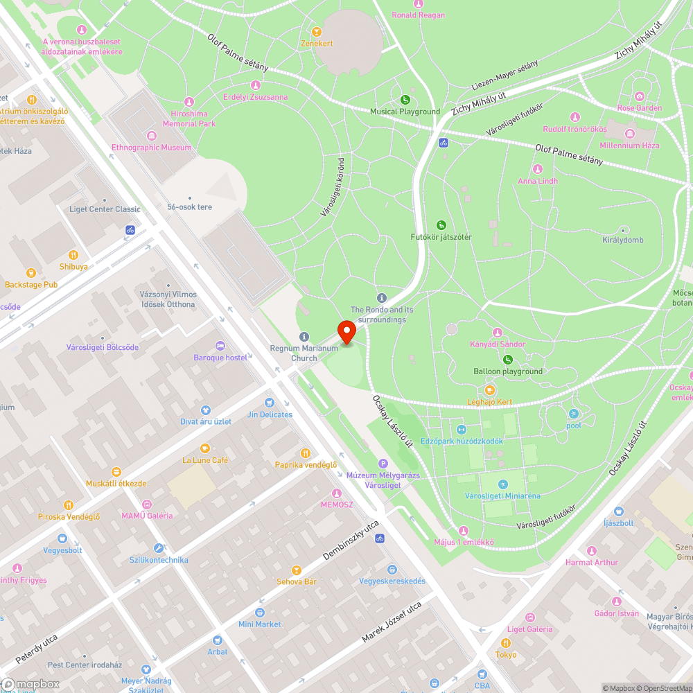 Építkezési felvonulási területnek használt közpark bejelentés helye