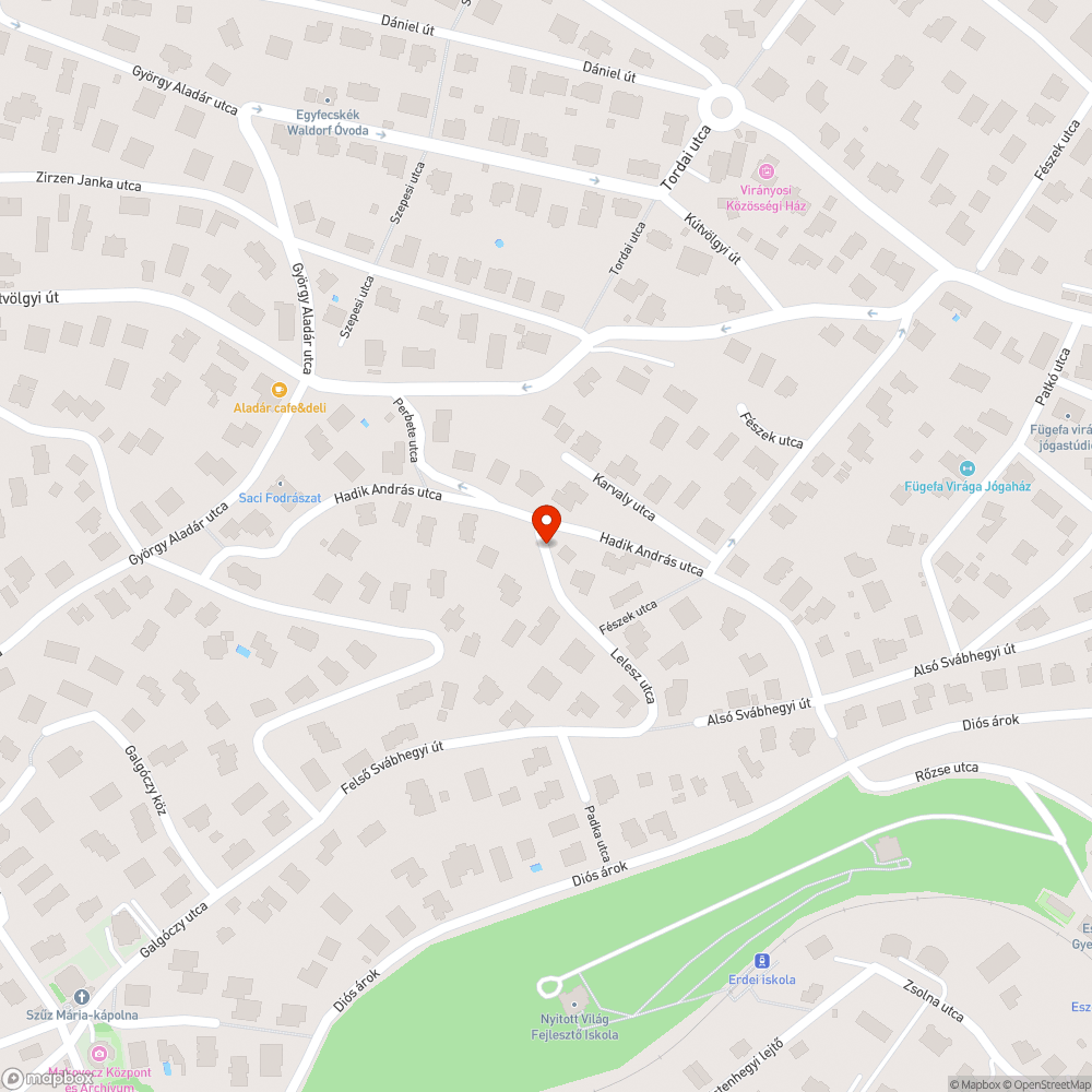 Lelesz utcai pózna alól hiányzó aszfaltozás bejelentés helye