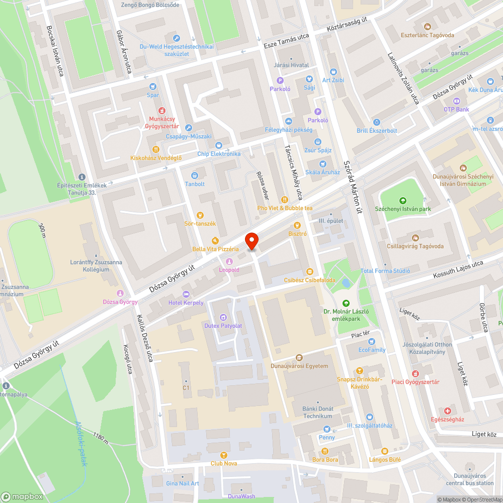 dülöngélő oszlop bejelentés helye