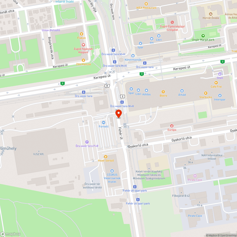 Rendes megálló bejelentés helye