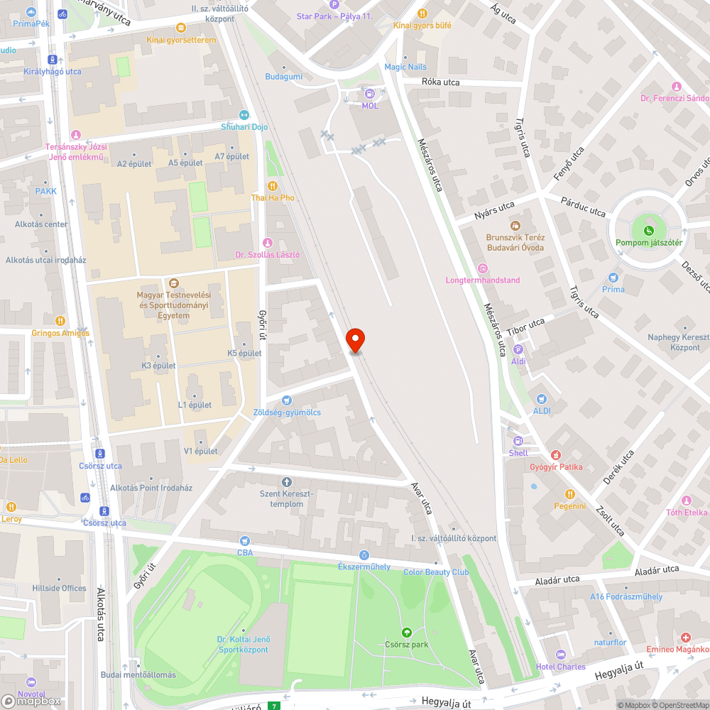 Egy tragacs körül gyülekező szeméthalom bejelentés helye