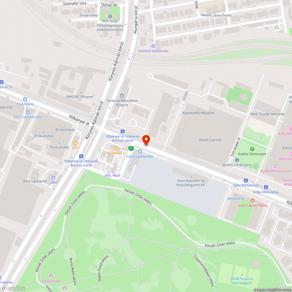 Elhagyott Opel bejelentés helye