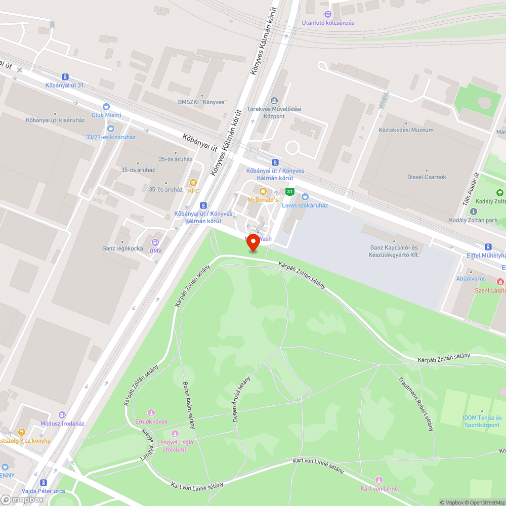 Kiégett lámpa - Népliget bejelentés helye