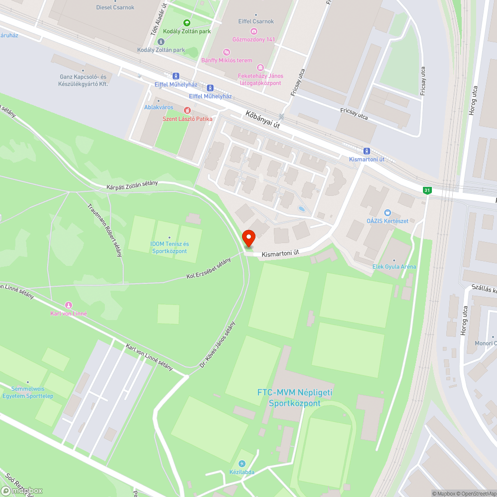 Törött poller bejelentés helye