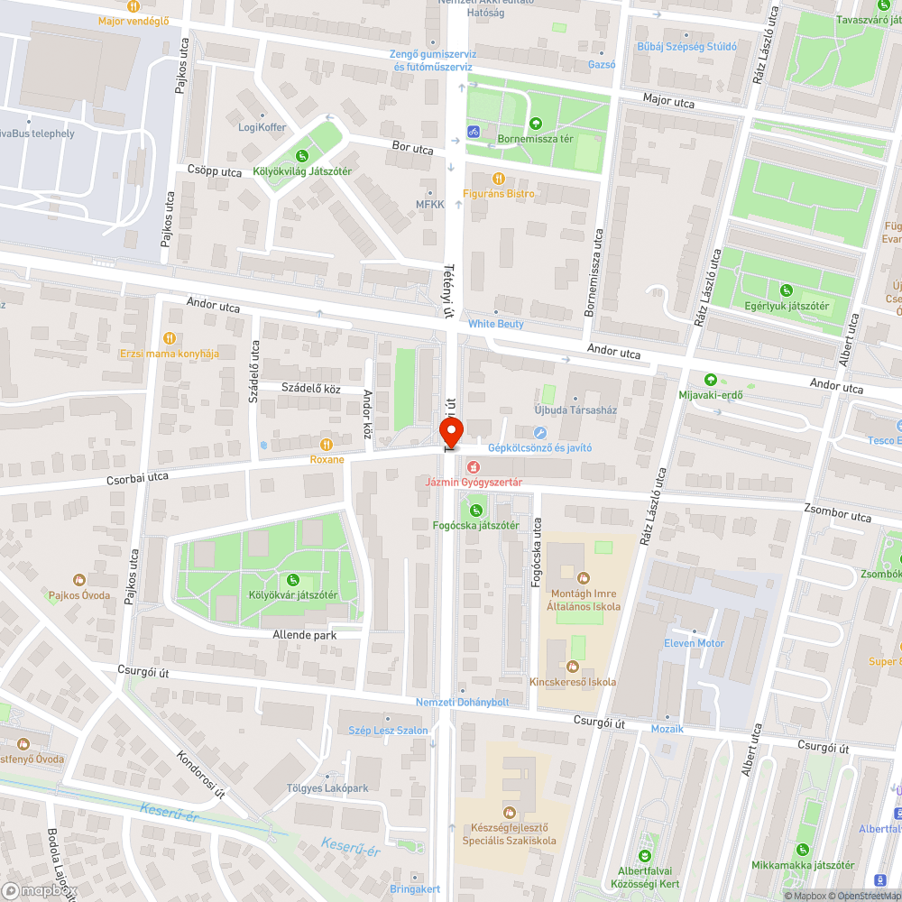 Méretes kátyú a Tétényi úton bejelentés helye