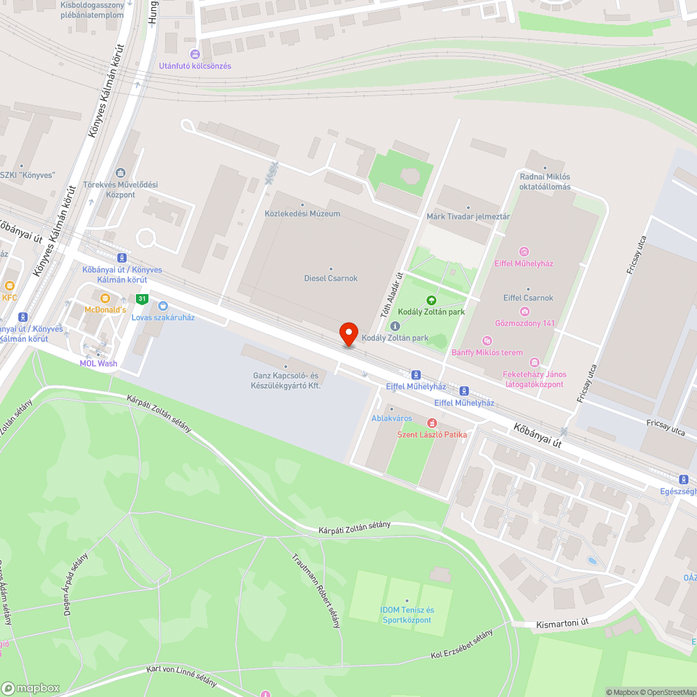 Csúszós kerékpárút bejelentés helye