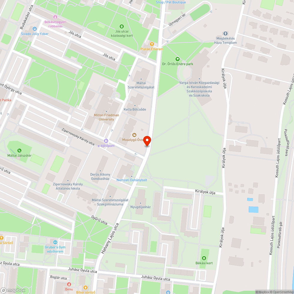 Kiégett lámpa bejelentés helye