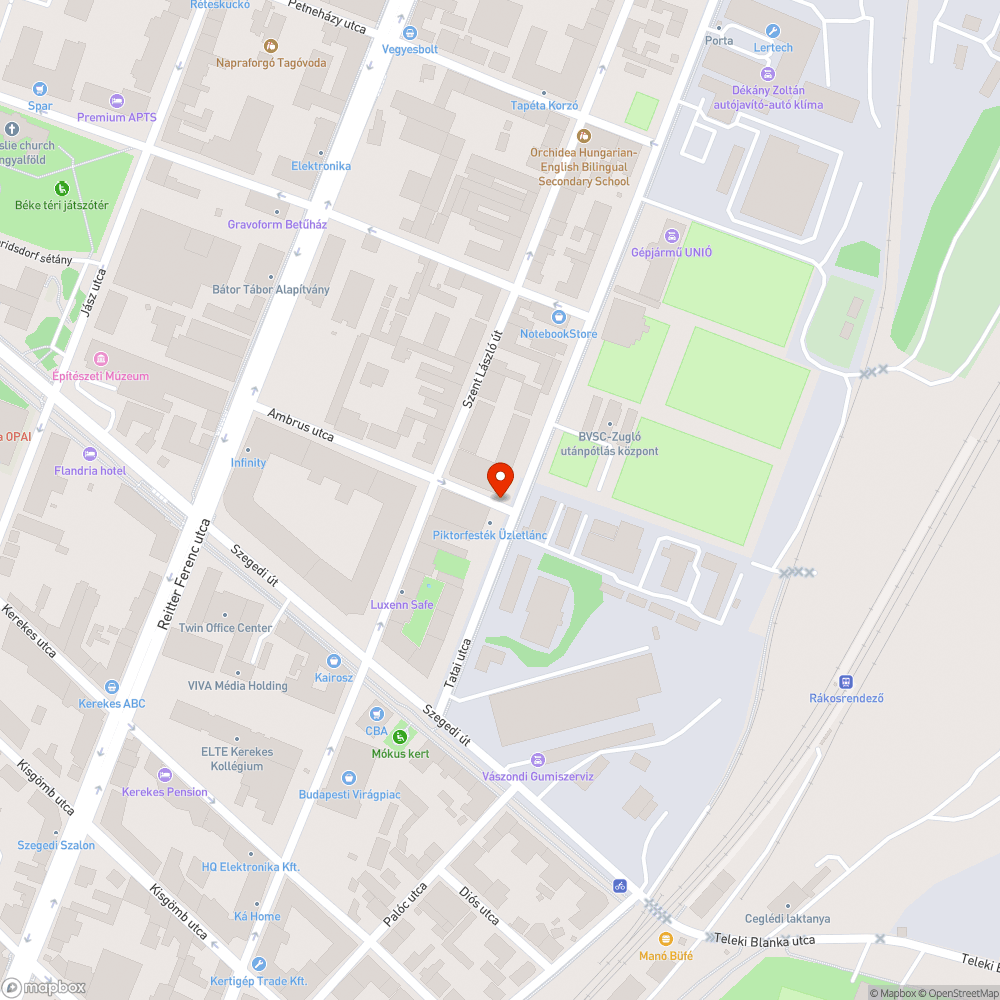 Elhagyott autó bejelentés helye