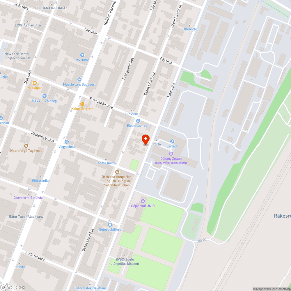 Elhagyott autó bejelentés helye