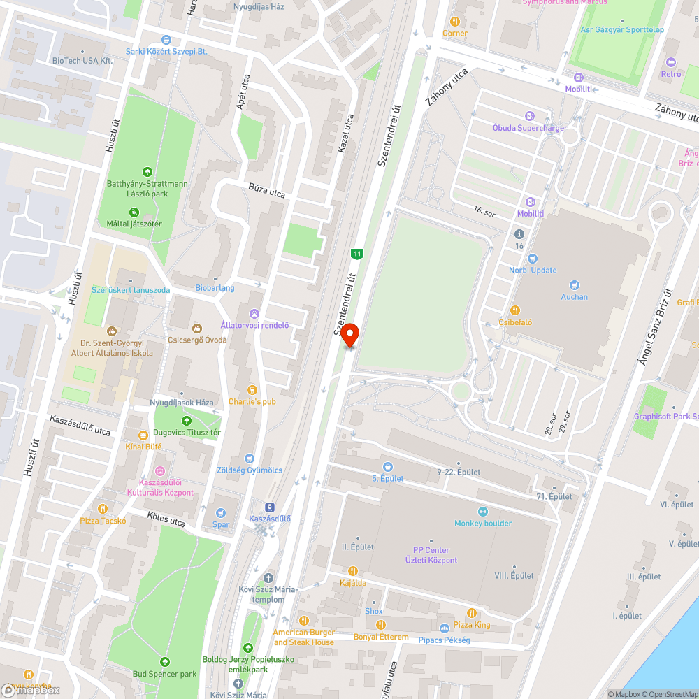 Belső kijelző bejelentés helye