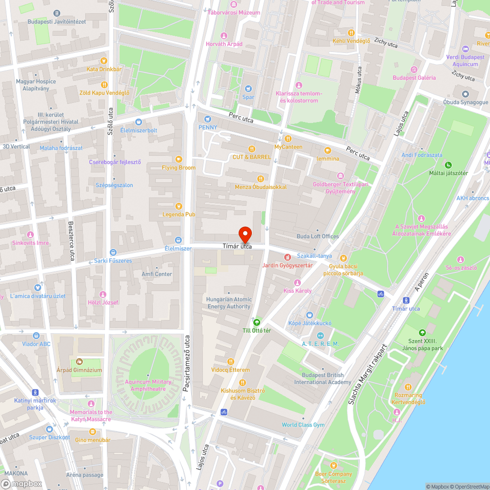 III. Tímár utca 9. (rendőrség előtt) kátyú bejelentés helye