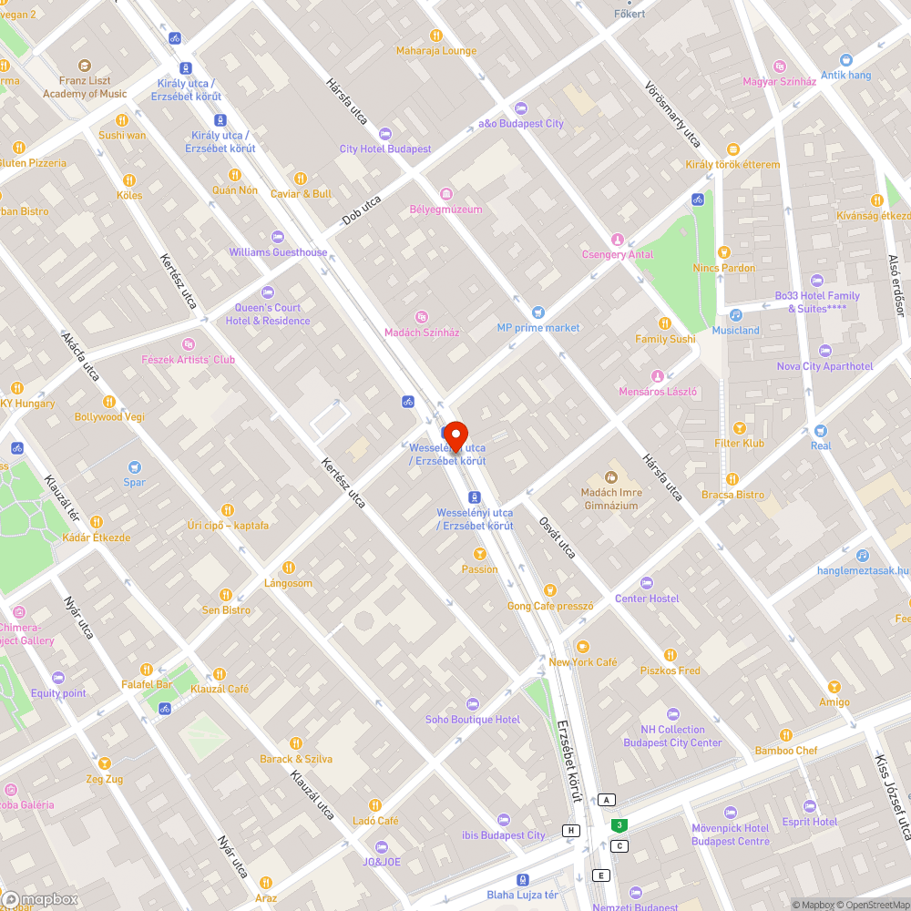 Út és Villamos közti peron hiányzó U korlát elem bejelentés helye