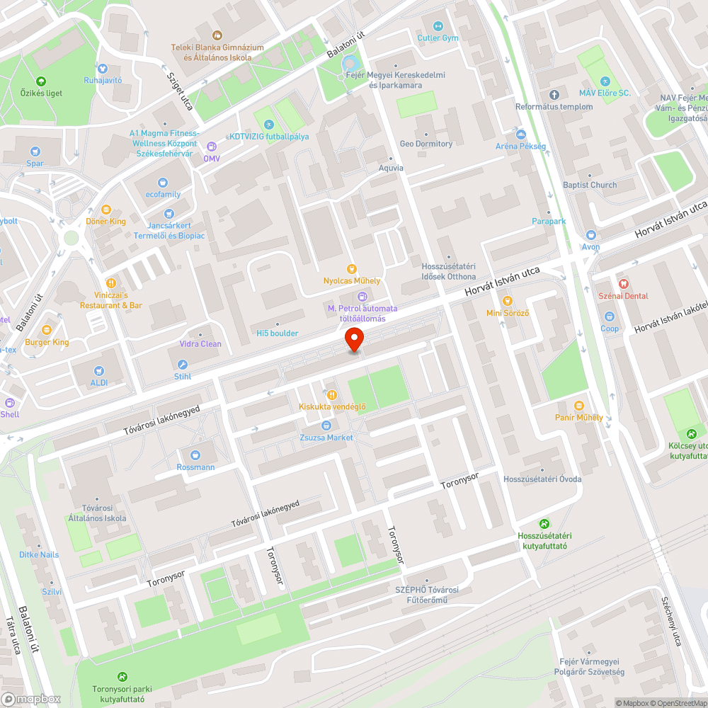 Még több kiégett utcai lámpa bejelentés helye