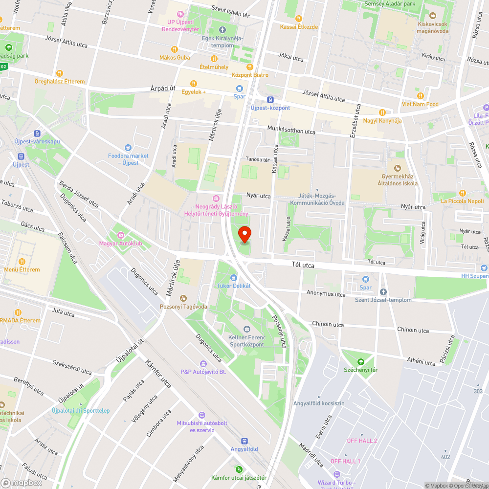 Rozsdásodó kerítés a játszótér körül bejelentés helye