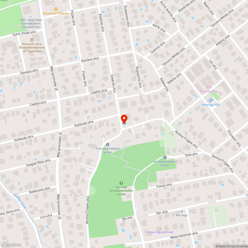 Zöldhulladék bejelentés helye