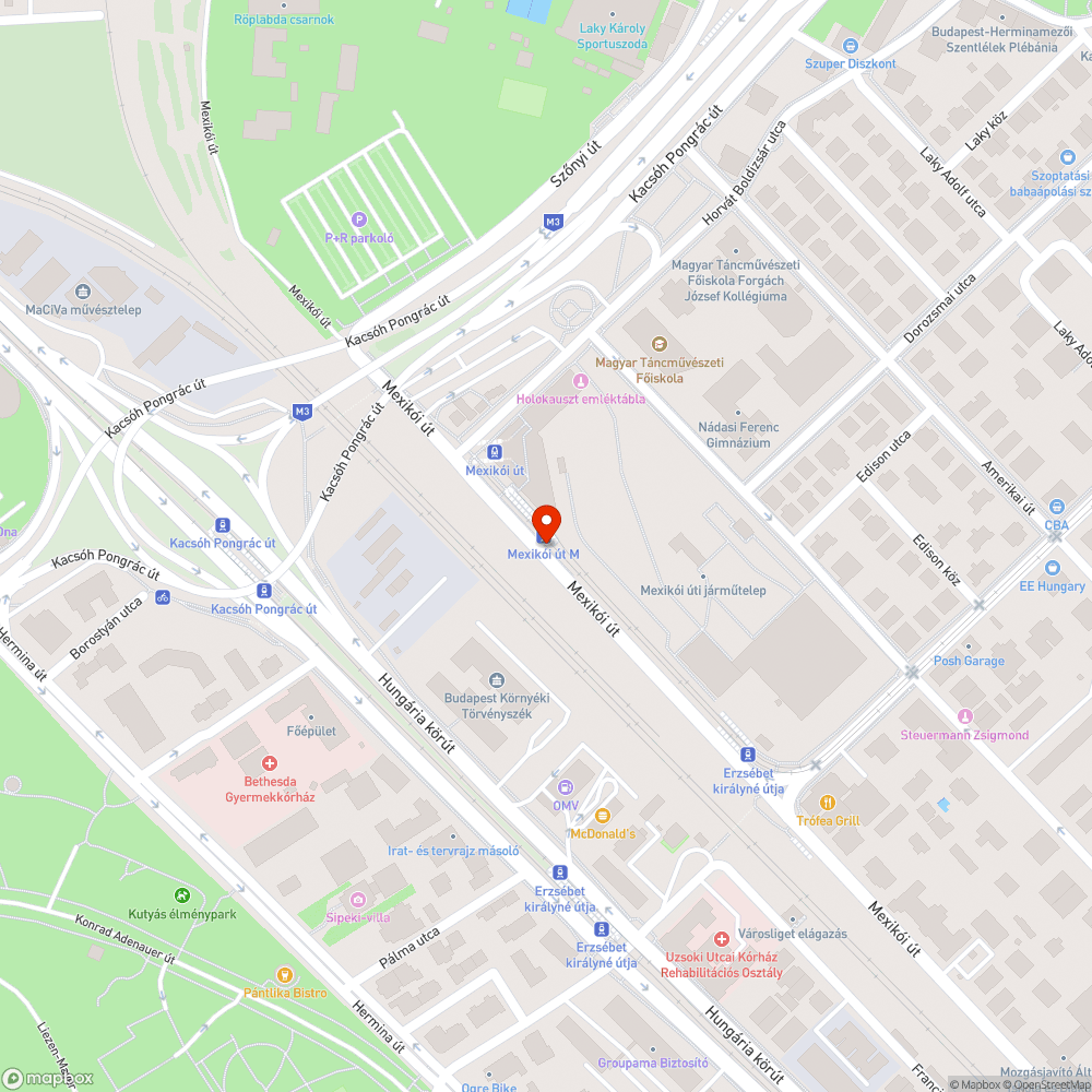 Mexikói úti szabálytalan parkolás bejelentés helye