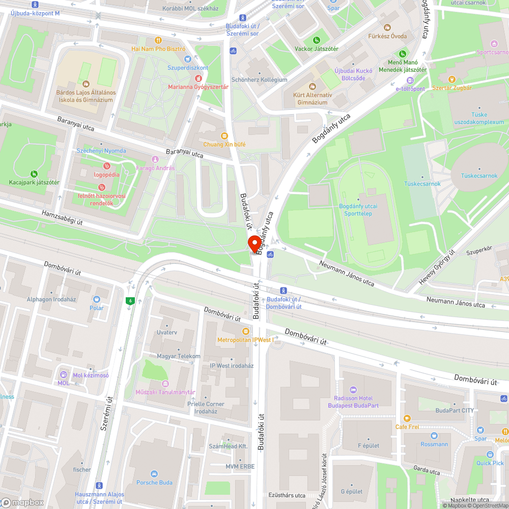 graffiti - Budafoki út / Dombóvári út  - felüljáró oldalán bejelentés helye