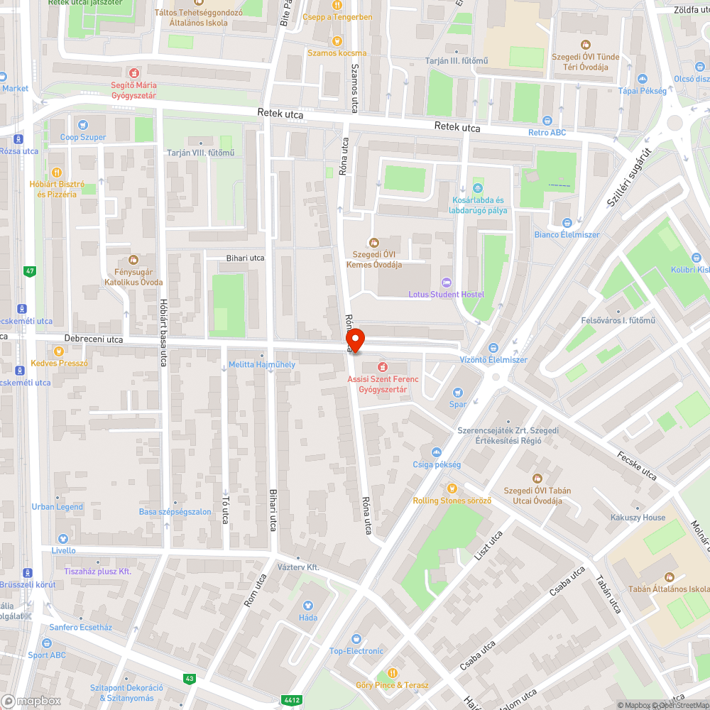 Csatornafedél mellett kinőtt fa bejelentés helye