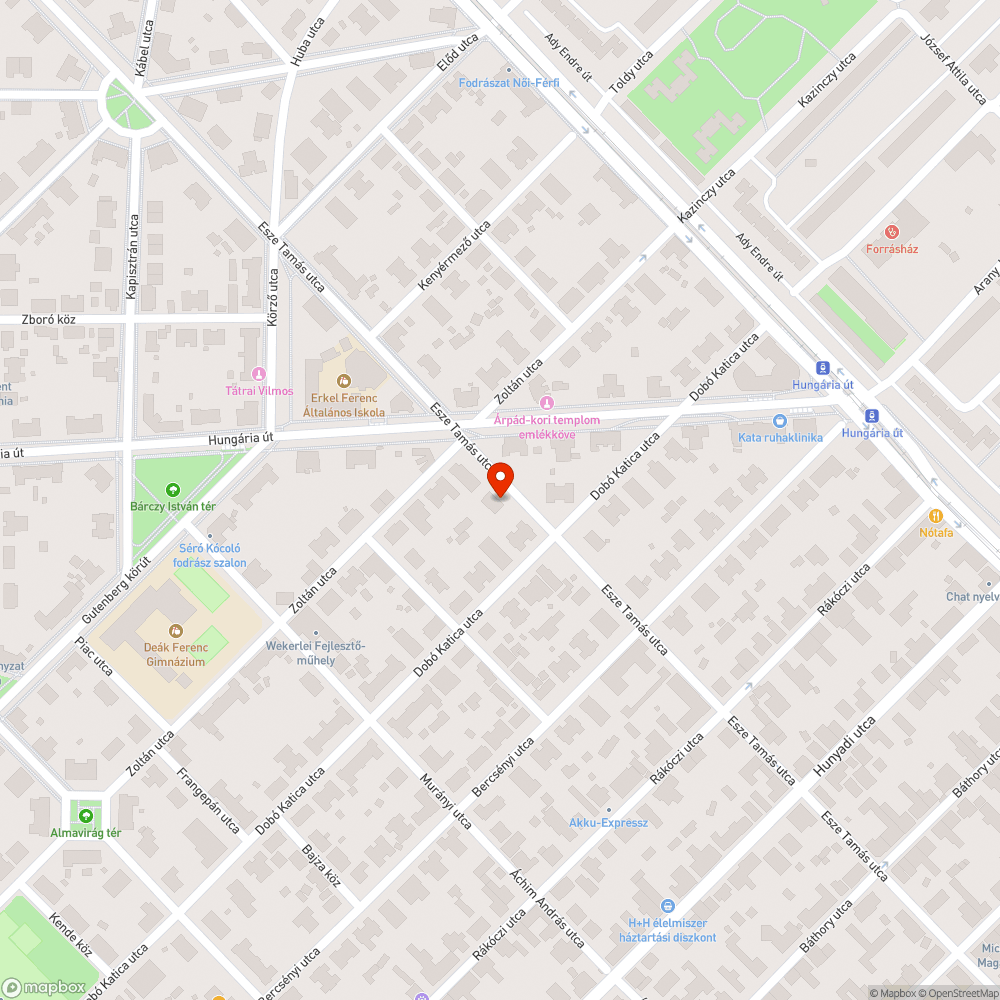 Kátyú wekerlén bejelentés helye