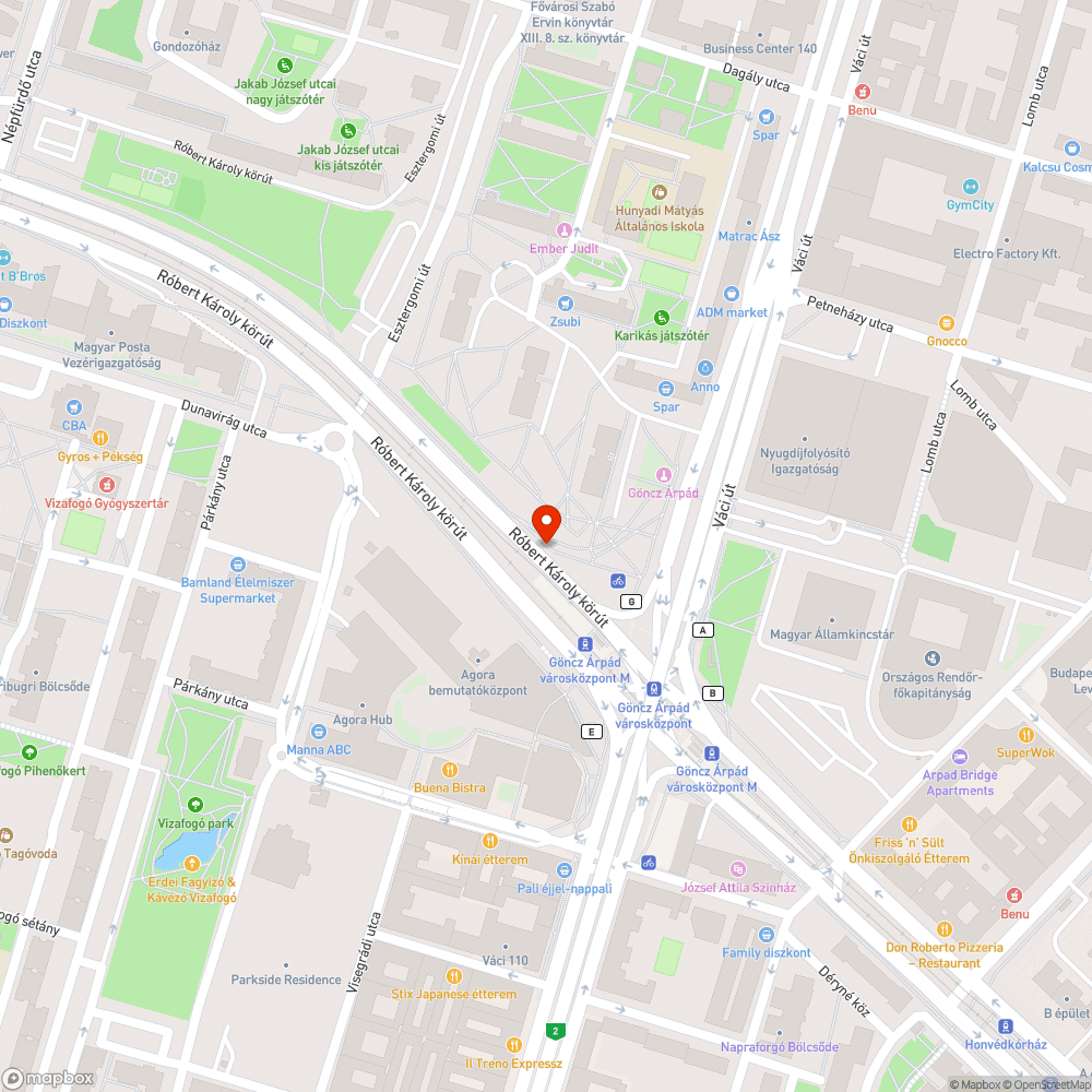 Koszos megálló bejelentés helye