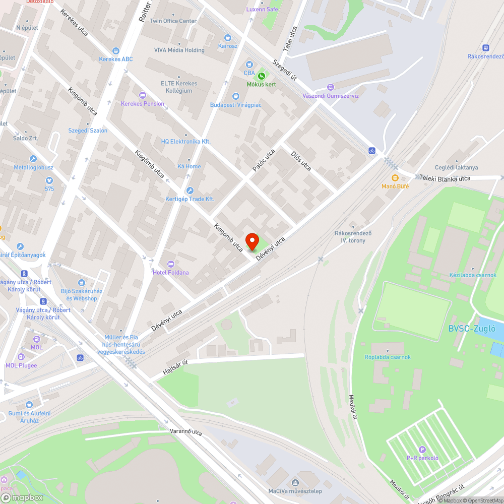 Folyamatos szemet bejelentés helye