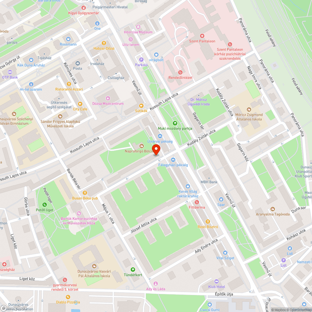 sötét utca bejelentés helye